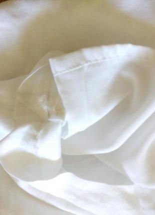 Белые льняные брюки на подкладке4 фото