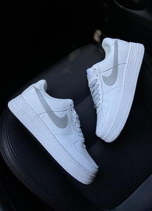 💎nike air force 1 low white reflective💎кросовки найк аир форс рефлектив, кросівки найк форс 1 рефлективні