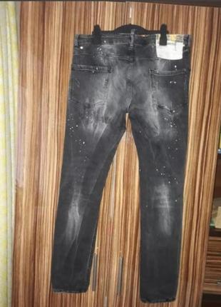 Чёрные стрейчевые джинсы dsquared размер 506 фото