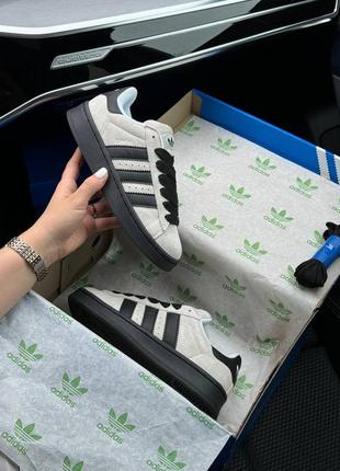 Женские кроссовки adidas campus prm light gray black