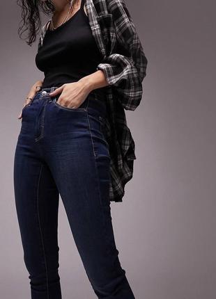 Базовые джинсы скинни синие topshop moto leigh2 фото