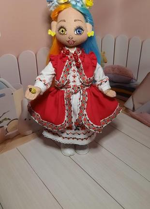 Куколка ручной работы текстильная авторская мягкая игрушка для девочки на подарок2 фото