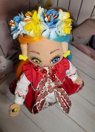 Куколка ручной работы текстильная авторская мягкая игрушка для девочки на подарок4 фото