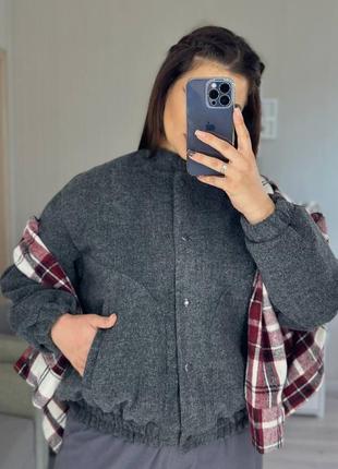 Куртка бомбер жіноча кашемірова розм.42-60