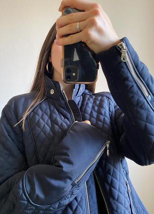 Стеганая куртка peruna by m&amp;s темно-синяя2 фото