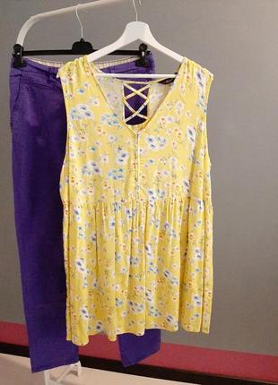 Вискозное яркое платье миди_#340