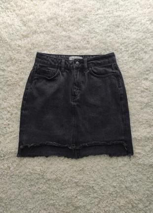 Короткая джинсовая юбка1 фото