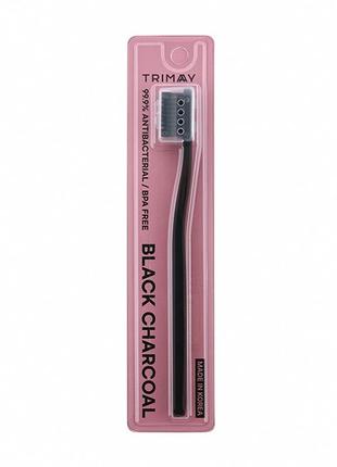 Зубная щетка trimay black charcoal toothbrush1 фото