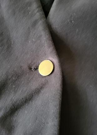 Пиджак приталенный 1 пуговица стильный удлиненный 3/4 рукав укороченный коттон стрейч черный жакет9 фото