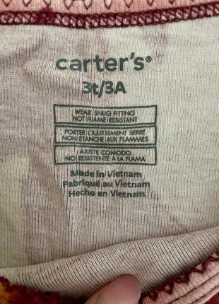 Піжама піжамки carters для сну комплект костюм штанці футболка реглан8 фото