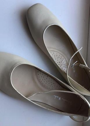 Gabriella rocha 39-39,5 лодочки балетки туфли на низком ходу с квадратным носком7 фото