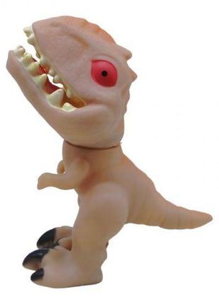 Резиновая игрушка "динозавр" (бежевый)