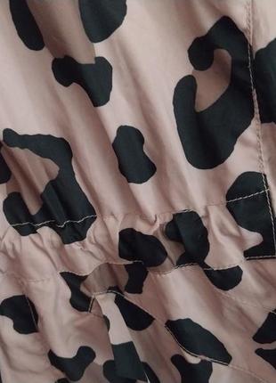 Леопардовая куртка ветровка с капюшоном only размер l4 фото