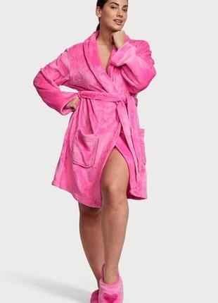 Халат рожевий victoria's secret short cosy robe