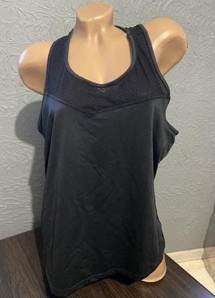 Майка для спорту маечка черного цвета для фитнеса