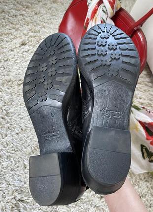 Актуальные комфортные кожаные ботинки на среднем каблуке ,roberto santi,p.41-424 фото