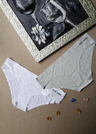 Трусики бесшовные pepe jeans серые