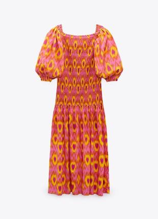 Яркое платье от zara s размер стильное красивое удобное сарафан длинный оригинал6 фото