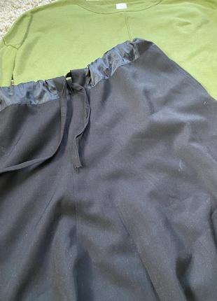 Базовые черные шерстяные штаны афганки/аладины ,р.m-xl6 фото