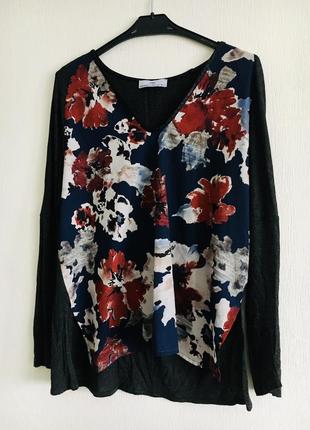 Кофта блуза оверсайз zara l xl в цветы