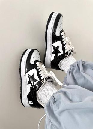 Кроссовки a bathing ape bape sta patent black