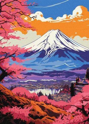 Картина за номерами "чарівна фудзі" 30х40 см