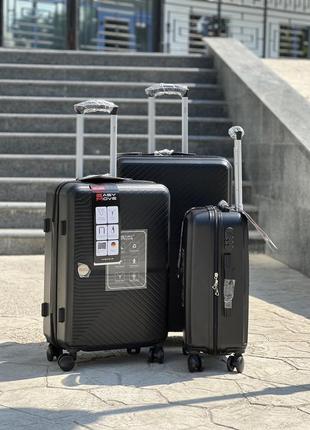 3 шт ударопрочный пластиковый комплект чемоданов дорожных на колесах 4 колеса2 фото