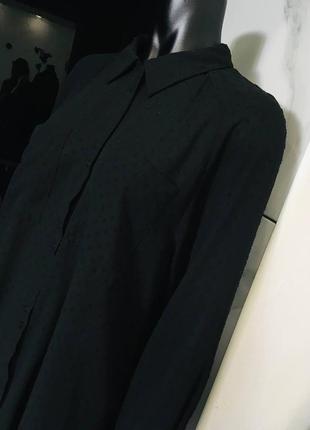 Чёрная рубашка шифон поплин от zara m5 фото
