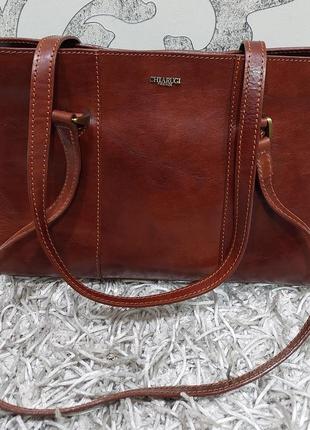 Chiarugi  firenze шикарная женская сумка из натуральной кожи коричневая
.8 фото