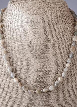 Бусы нат камень лабрадор