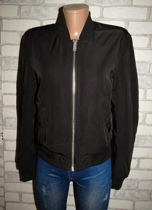 Короткая черная куртка весна-осень xs-34