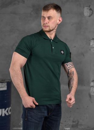 Футболка/поло stone island green mini logo3 фото