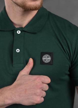 Футболка/поло stone island green mini logo4 фото