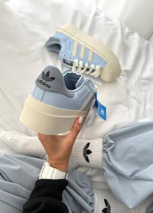 Женские кроссовки адидас adidas superstar bonega “blue / cream”8 фото