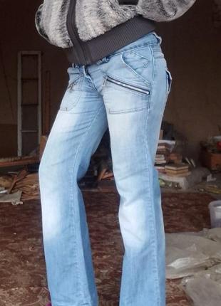 Клеш джинси довгі абстракція гранж хіппі y2k2 фото