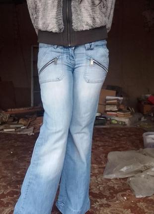 Клеш джинси довгі абстракція гранж хіппі y2k3 фото