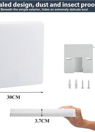 Стельовий світильник combuh led 48w 4320lm простота установки підходить для сучасної спальні вітальня кухня квадрат ø30 см сучасни2 фото