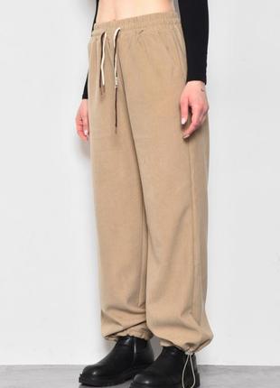 Стильные широкие женские брюки из вельвета вельветовые брюки палаццо прямые женские брюки вельвет вельветовые штаны широкие2 фото