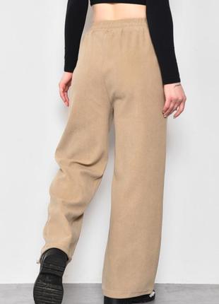 Стильные широкие женские брюки из вельвета вельветовые брюки палаццо прямые женские брюки вельвет вельветовые штаны широкие3 фото