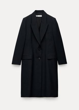 Нове пальто zara розмір l zw колекція ( 45 % вовни)3 фото