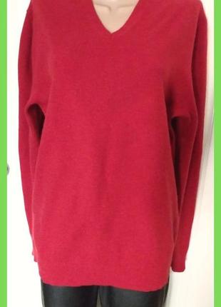 Женский красный свитер джемпер толстый 100% кашемир р.l uniqlo оригинал5 фото