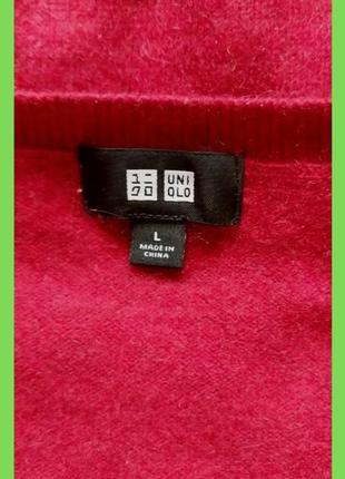 Женский красный свитер джемпер толстый 100% кашемир р.l uniqlo оригинал8 фото