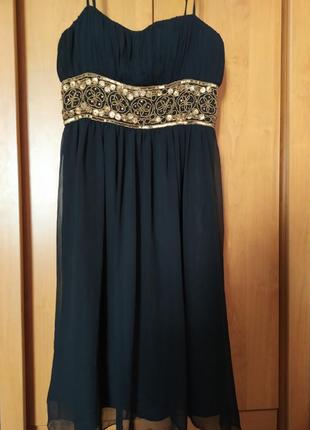 Шикарное легкое воздушное красивое шифоновое  вечернее летнее платье плаття сарафан