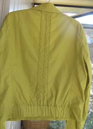 One step. оригинальная натуральная куртка-ветровка. зеленая2 фото