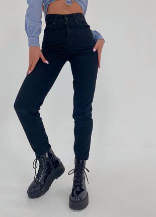 Стильные черные джинсы мом женские туречки 🇹🇷 ( мод 840 )7 фото