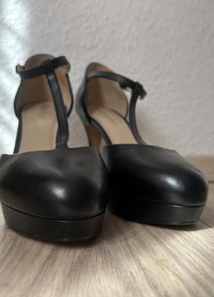 Vera pelle босоніжки чорні круглий носок платформа натуральна шкіра2 фото