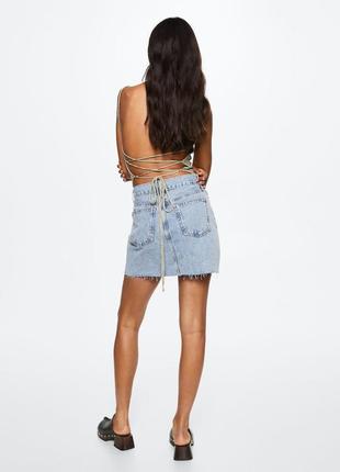 Новая брендовая джинсовая юбка mango, с бирками, размеры с и м.3 фото