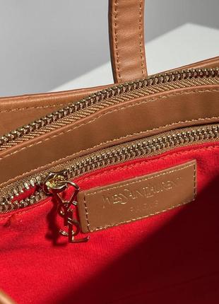 Рыжая сумочка багет лоран женская брендовая сумочка yves saint laurent кожаная женская сумка багет ивсен лоран5 фото
