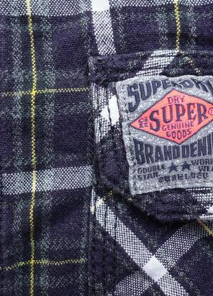 Рубашка superdry brand denim cotton (m)6 фото