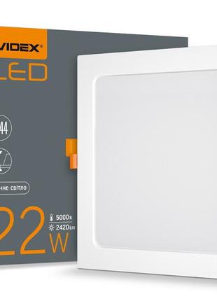 Точечный светильник videx back 22w 5000k vl-dlbs-225 встраиваемый квадратный